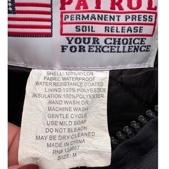 National Patrol Navy Bomber Jacket, Medium, Security, Police, Guard Winter Coat - Picture 14 of 16